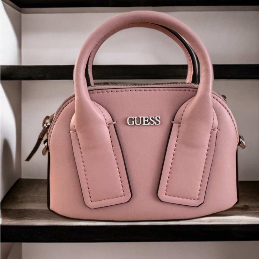 Guess Light Pink Mini Bag with Structured Dome Design